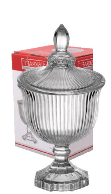 GLASS - POTICHE C/ PE GRAFFIATO Ø9,5 X 19CM