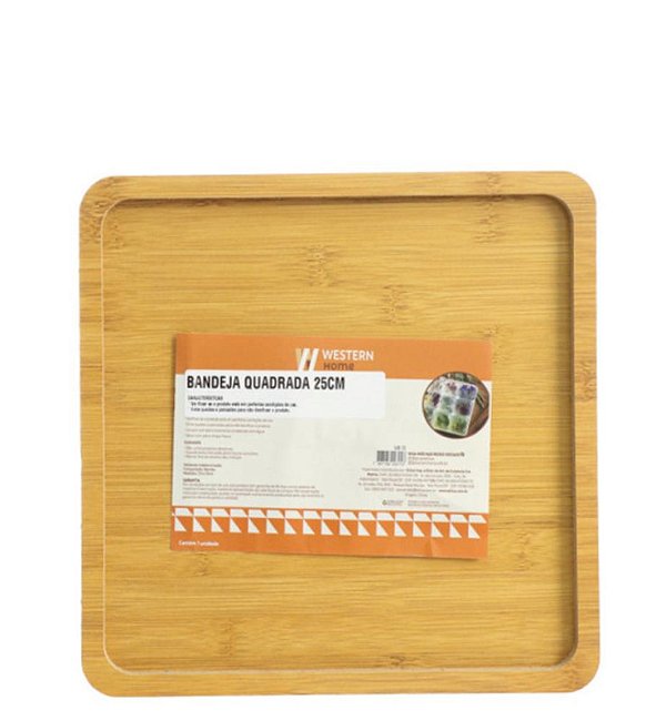 BAMBU - BANDEJA QUADRADA 25 X 1CM