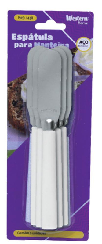 PRATIKA - CJ ESPATULA P/ MANTEIGA E PATE 6 PCS