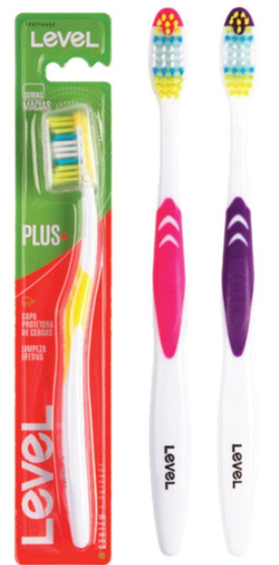 ESCOVA DENTAL ADULTO C/ PROTETOR PLUS - CAIXA C/ 12 PEÇAS