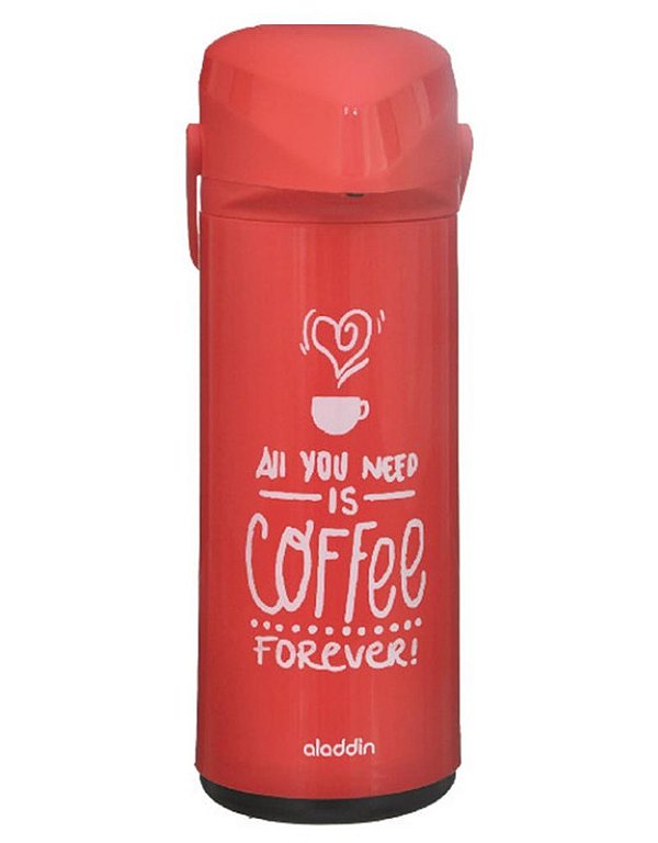 GARRAFA TERM MASSIMA PRESSAO 1L - COFFE FOREVER VERMELHA