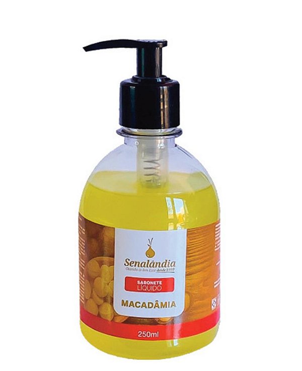 SABONETE LIQUIDO 250 ML C/ PUMP MACADAMIA - CAIXA C/ 12 PEÇAS