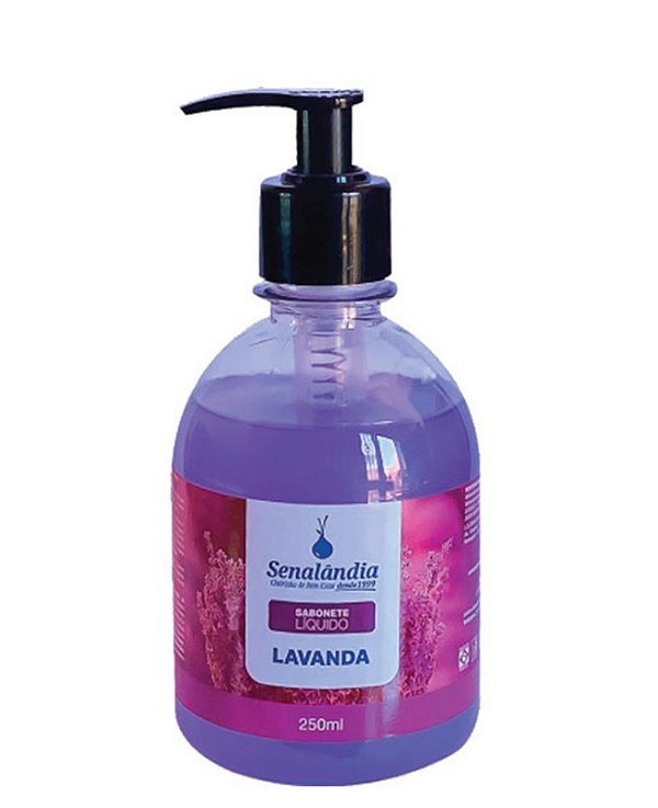 SABONETE LIQUIDO 250 ML C/ PUMP LAVANDA - CAIXA C/ 12 PEÇAS