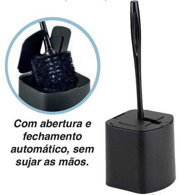 BLACK - ESCOVA SANITÁRIA SUPORTE C/ TP ARTICULAVEL