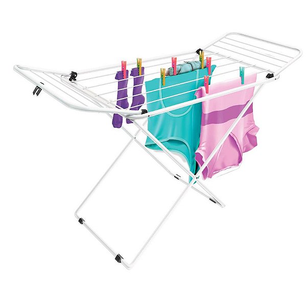 VARAL CHÃO C/ABAS AÇO RAVENNA BRANCO  - 1,23 X 46 X 86 CM