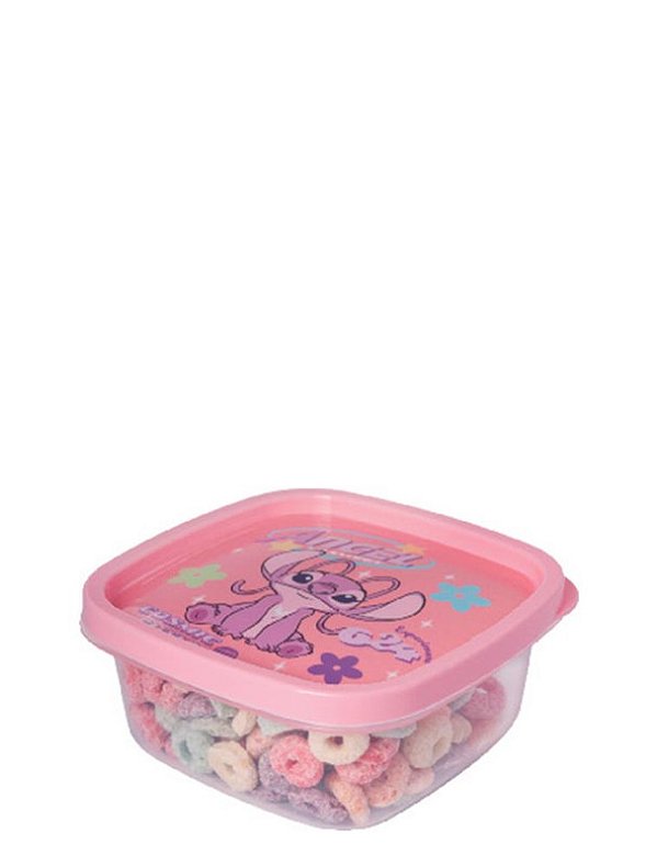POTE QUADRADO 580 ML STITCH ROSA