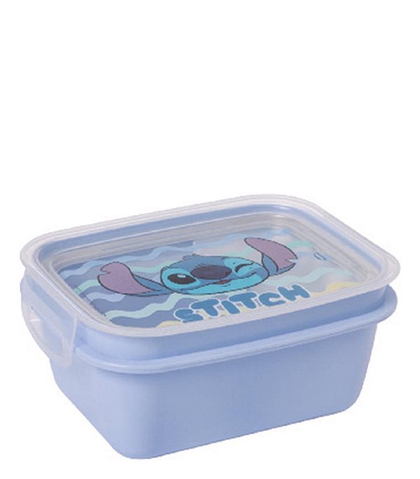 MARMITA C/ TRAVA 630ML STITCH AZUL