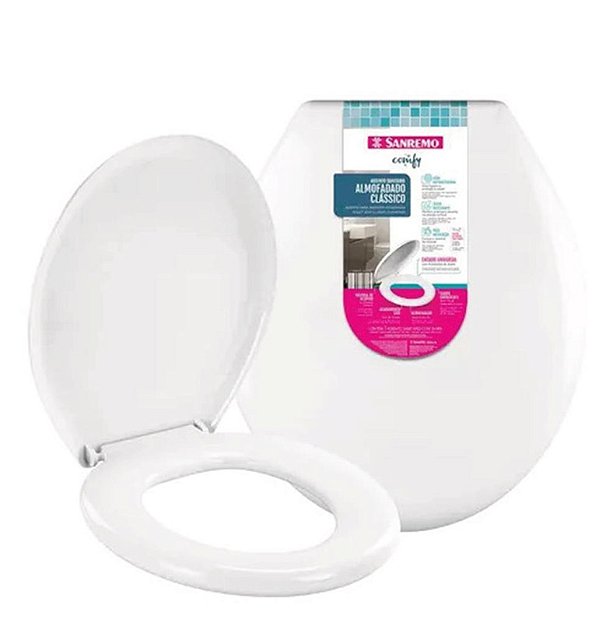 ASSENTO SANITÁRIO ALMOFADADO E RESISTENTE