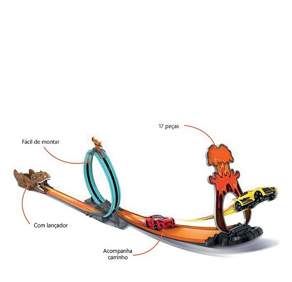 ZIPPY - PISTA DINO TRACK C/ LANÇADOR