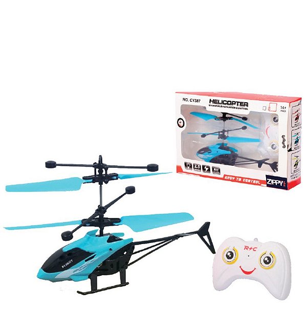 ZIPPY - HELICOPTERO CONTROLE REMOTO AZUL