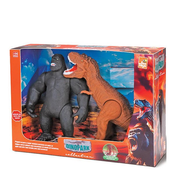 DINOSSAURO T-REX 40CM VS KING KONG