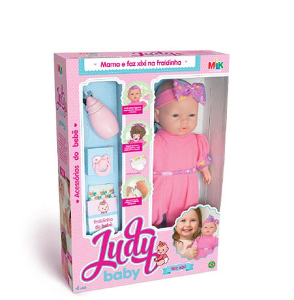 BONECA JUDY BABY FAZ XIXI 34 CM