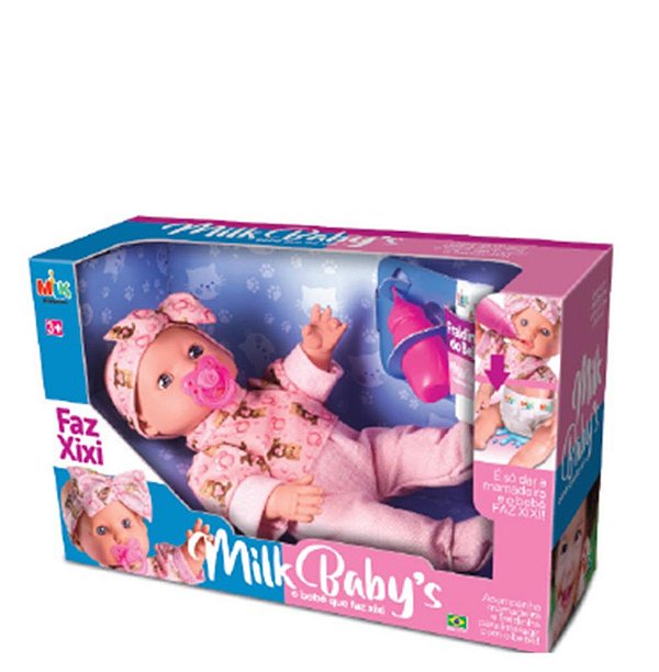 BONECA MILK BABY'S FAZ XIXI 34 CM