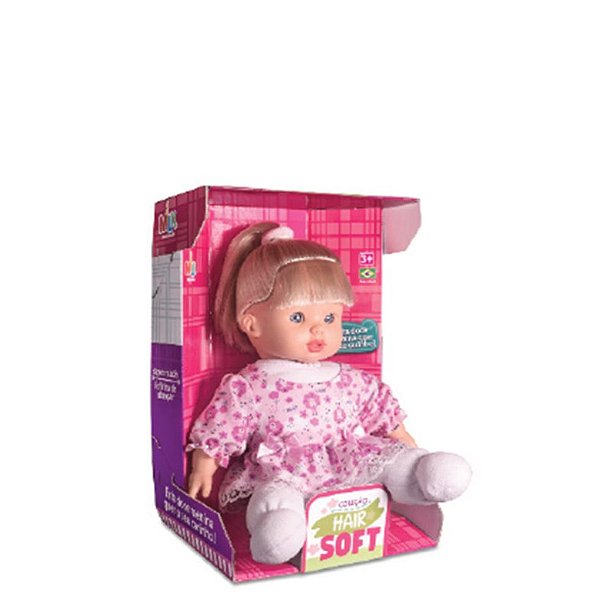 BONECA COLEÇÃO HAIR SOFT 30 CM