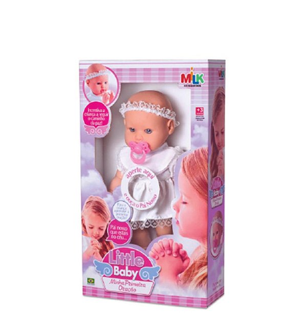 BONECA LITTLE BABY MINHA PRIMEIRA ORAÇÃO 32 CM