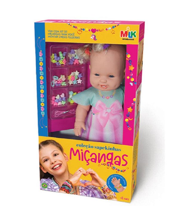 BONECA COLEÇÃO SAPEKINHAS MIÇANGAS 35 CM