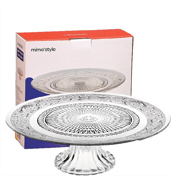 PRATO P/ BOLO C/ PÉ VICTORIAN 25CM