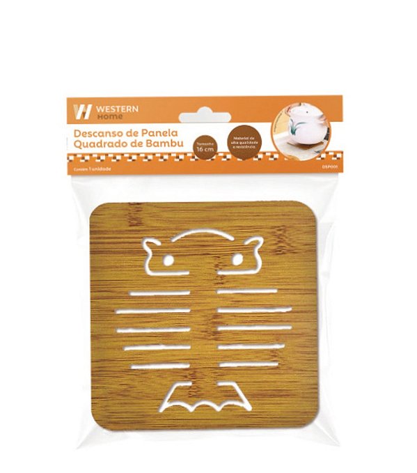 BAMBU - DESCANSO DE PANELA QUAD 16 X 0,5 CM