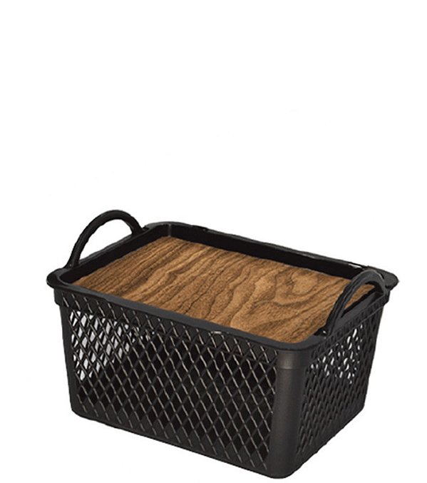 CESTO TELADO TPA LABEL MADEIRA 08L - 29,5 X 24 X 19 CM