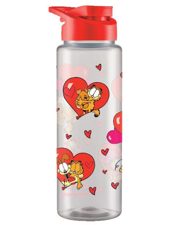 GARRAFA SQUEEZE 750ML GARFIELD CORAÇÃO