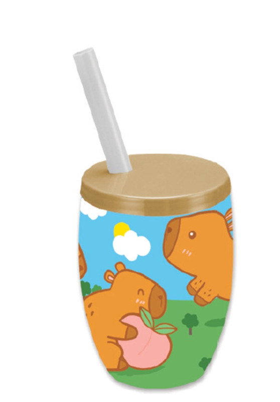 COPO CANUDO SLEEVE 300 ML CAPIVARA