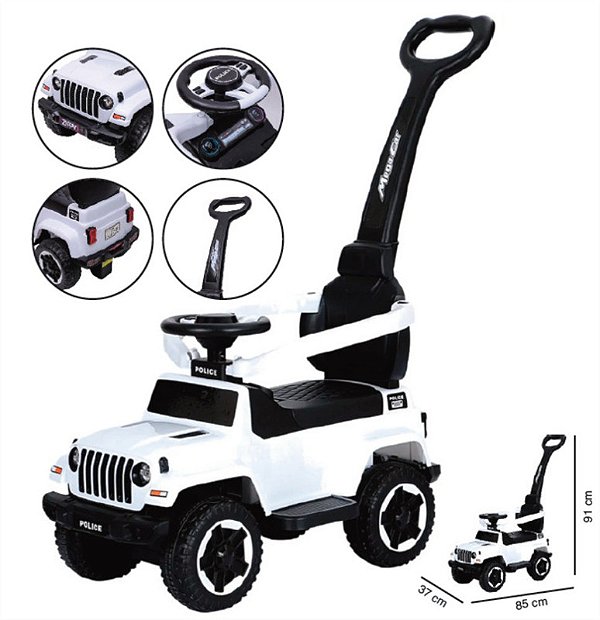 ZIPPY - ANDADOR JIPE C/ EMPURRADOR BRANCO