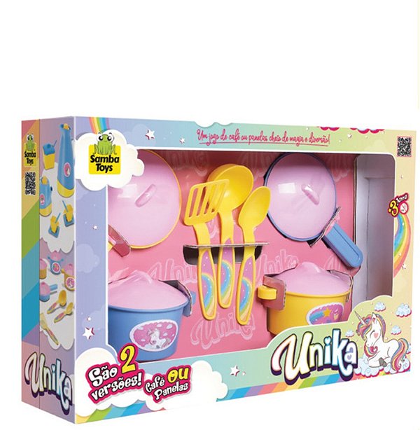 UNIKA - JOGO C/ 04 PANELAS + UTENSILIOS