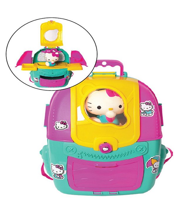 HELLO KITTY - MOCHILA C/ BONECA 100% VINIL