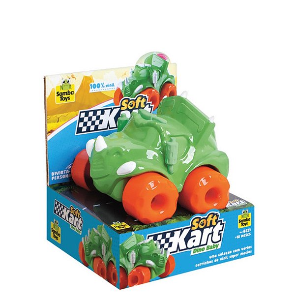 CARRINHO DE VINIL SOFT KART - DINOSSAURO