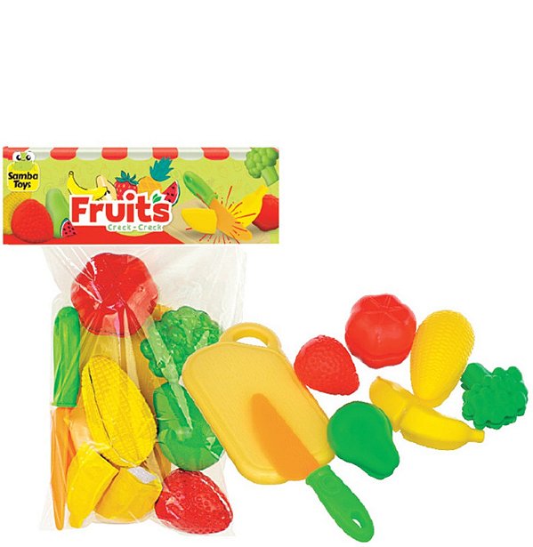 FRUTA CRECK-CRECK KIT C/ 06 PCS + FACA + TABUA SOLAPA