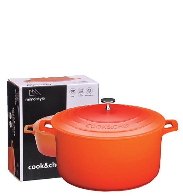 COOK & CHEF - CAÇAROLA 24 CM LARANJA 4,3L
