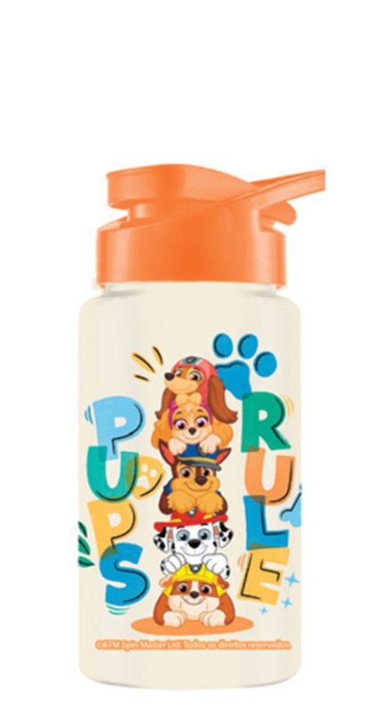 GARRAFA SQUEEZE 500ML PATRULHA CANINA TURMA BEGE