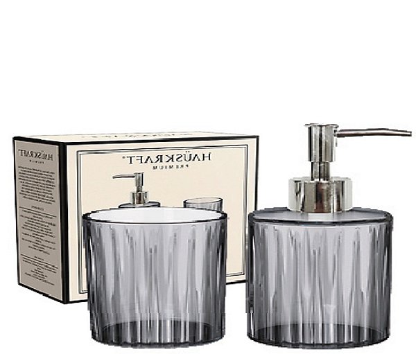 GLASS - KIT P/ BANHEIRO 240ML JG C/ 02 PCS MELINA PRETO