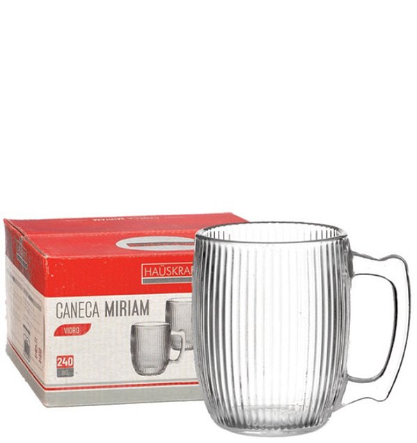 GLASS - CANECA 240ML JG C/ 04 PCS MIRIAM