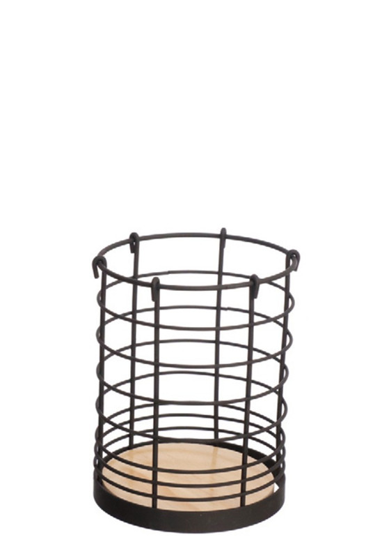 ARAMADO - PORTA TALHERES RED FUNDO MADEIRA - Ø12 X 16 CM