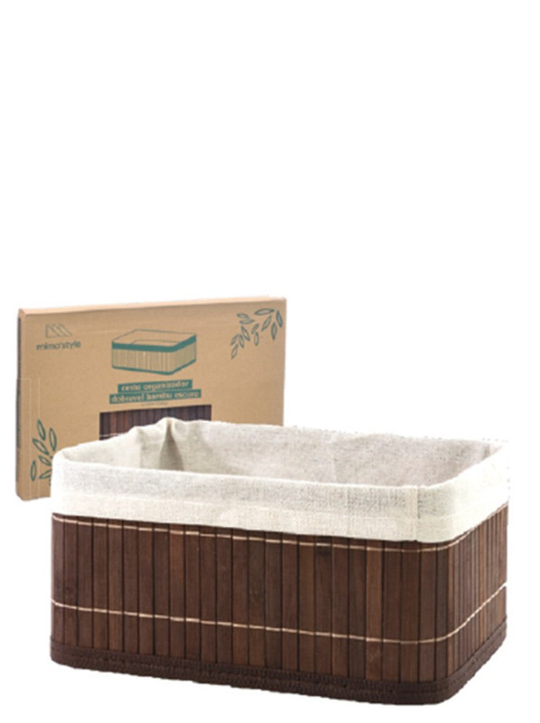 BAMBU - CESTO DOBRÁVEL 26 X 18 X 12 CM ESCURO