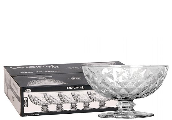 TACA SOBREMESA 300 ML - DIAMANTE - CAIXA C/ 6 PEÇAS