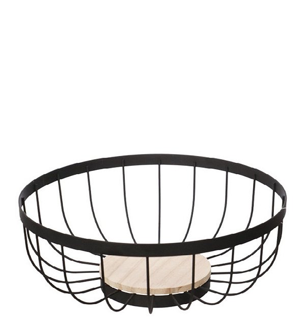 ARAMADO - FRUTEIRA DE MESA RED FUNDO MADEIRA - Ø28,5 X 11 CM