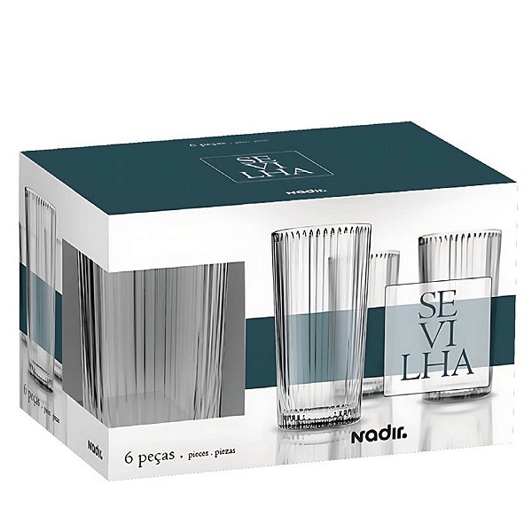 SEVILHA COPO LONG DRINK 395 ML - JG C/ 06 PCS