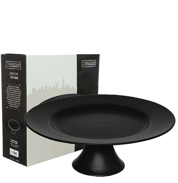 MANHATTAN - CENTRO DE MESA C/ PE DE PORCELANA PRETO 29CM