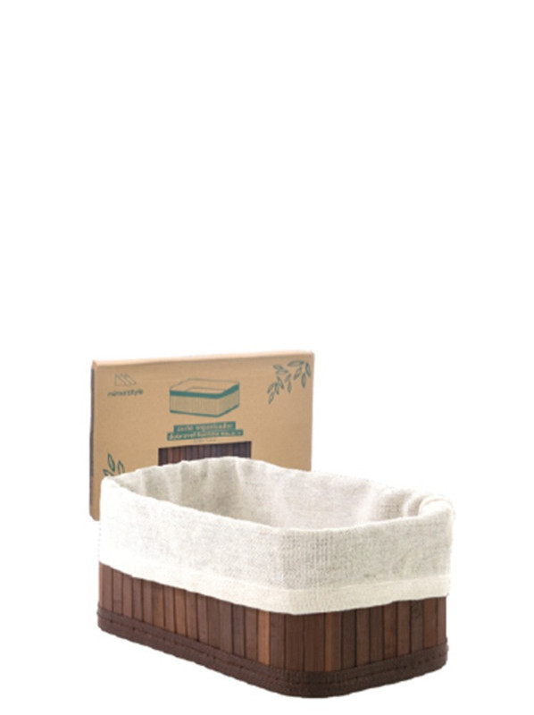 BAMBU - CESTO DOBRÁVEL 20 X 12 X 8 CM ESCURO