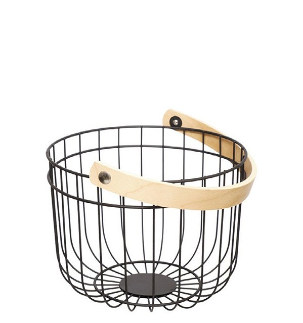 ARAMADO - CESTO P/ FRUTAS E VERDURAS C/ ALCA RED Ø24,5 X 21 CM