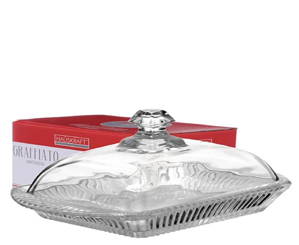 GLASS - MANTEIGUEIRA GRAFFIATO 17,5 X 10,5 X 9 CM
