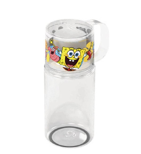 GARRAFA 300 ML C/ CANECA BOB ESPONJA