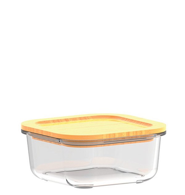 MARINEX BAMBOO - POTE QUAD 540ML - CAIXA C/ 6 PEÇAS