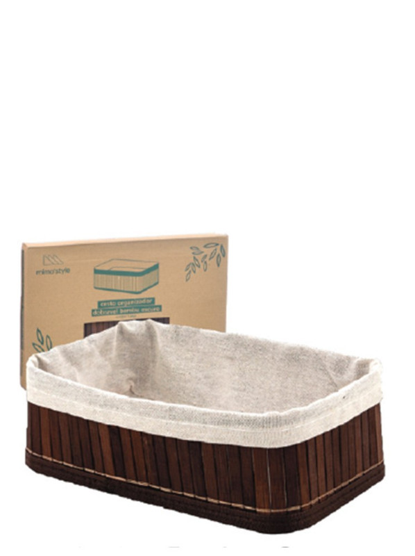 BAMBU - CESTO DOBRÁVEL 25 X 15 X 8 CM ESCURO