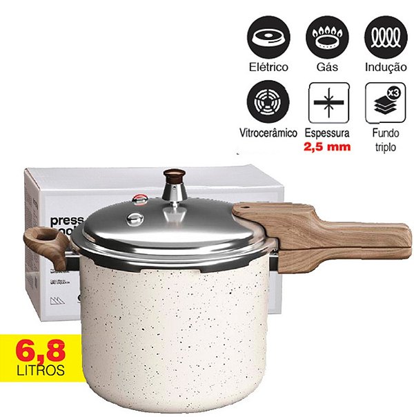 PRESSCOOK - PANELA DE PRESSAO 6,8L MARMOL