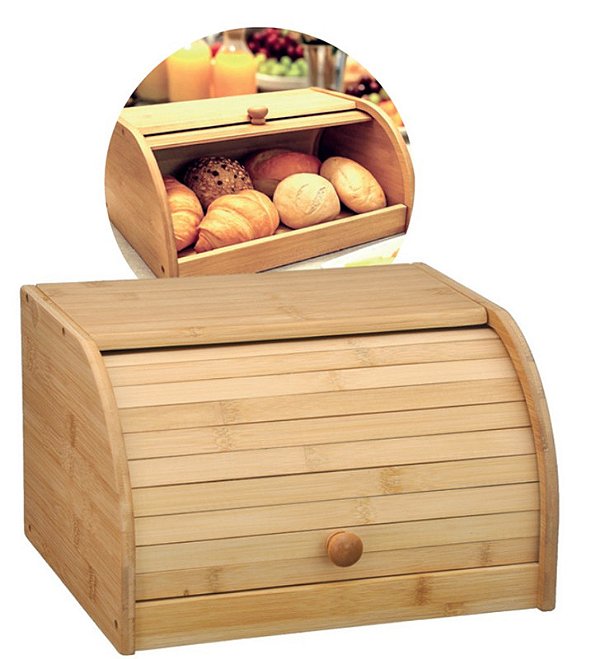 ECOKITCHEN - PORTA PAES C/ TAMPA RETRATIL 30 X 25 X 18 CM