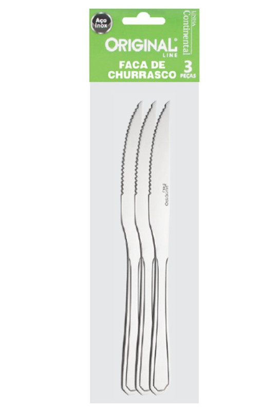 CONTINENTAL - FACA DE CHURRASCO JG C/ 03 PCS
