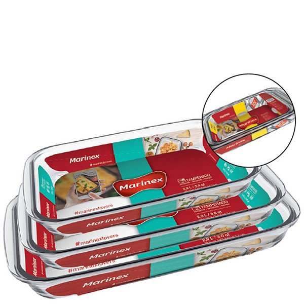 ASSADEIRA RET JG C/ 03 PCS - 1,6L / 2,2L / 2,9L